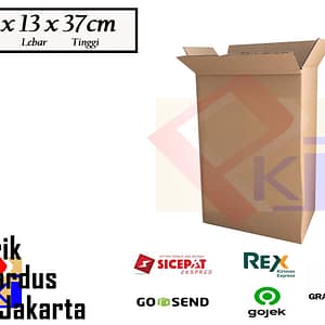 kardus polos UK 22x13x37cm kardus packing kardus sedang