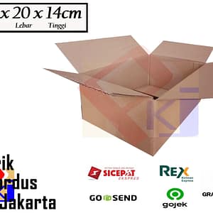 termurah kardus polos uk 27x20x14cm packing baru