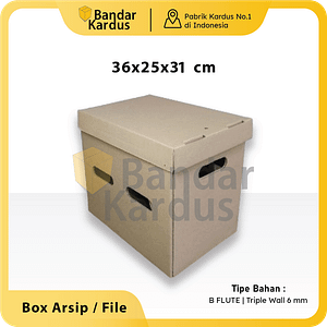 BAHAN KERAS KUAT KARDUS ARSIP UK.36X25X31CM BOX DUS KOTAK ARSIP PAJAK