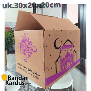 Kotak Kardus Box Hampers  Idul Fitri Lebaran Uk. 30x20x20cm