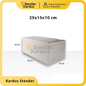kardus packing polos uk. 25x15x10cm