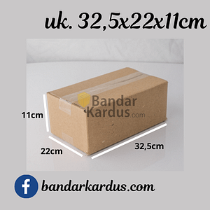 kardus packing polos baru uk. 32,5x22x11cm