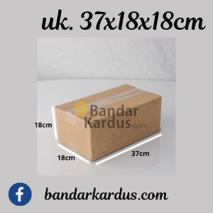 kardus packing polos uk. 37x18x18cm
