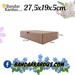 Dus Packing Donat Polos 27,5x19x5cm Die Cut - Karton Box Kardus Kecil Olshop Aksesoris Skincare
