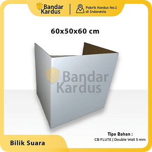 Bilik suara pilkades uk. 60x50x60cm double wall putih