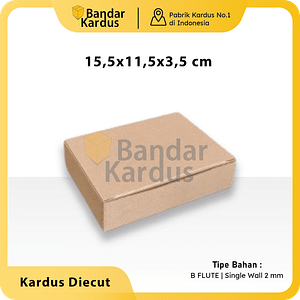 KARDUS CORRUGATED 15,5x11,5x3,5CM | DIE CUT | KOTAK KARTON | BOX PACKING SOUVENIR
