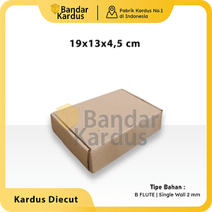 KARDUS CORRUGATED 19x13x4,5CM | DIE CUT | KOTAK KARTON | BOX PACKING SOUVENIR BOX QURMA