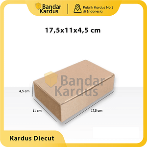 Kardus Diecute uk 17,5x11x4,5cm (ECER) Die Cut Box Kotak Packing Aksesoris Baju Makanan Pizza Hijab Kue