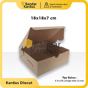 DUS KOTAK NASI TEBAL CORRUGATED/ BOX KUE CAKE / KATERING 18x18x7CM