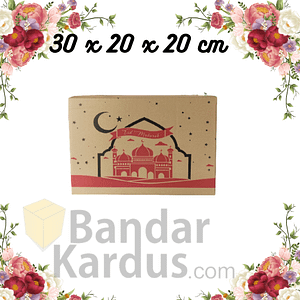 Box Parcel 30x20x20cm Box Custom Kardus Parcell Sembako Lebaran idul Fitri Paket/sembako/hampers/eid mubarak