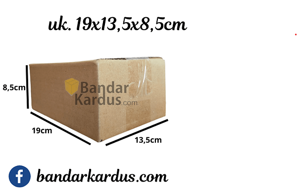 kardus packing polos uk. 19x13,5x8,5cm