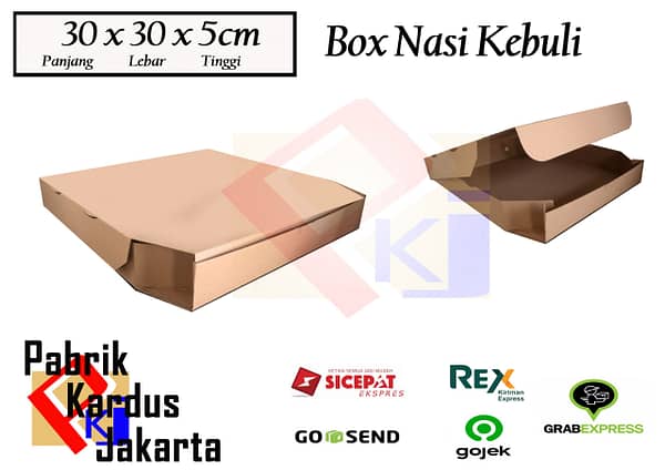 KARDUS KEBULI KECIL POLOS  uk. 30x30x5 cm