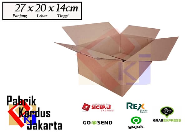 termurah kardus polos uk 27x20x14cm packing baru
