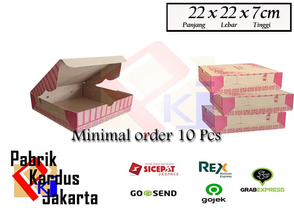 kardus makanan cetak uk.22x22x7 cm