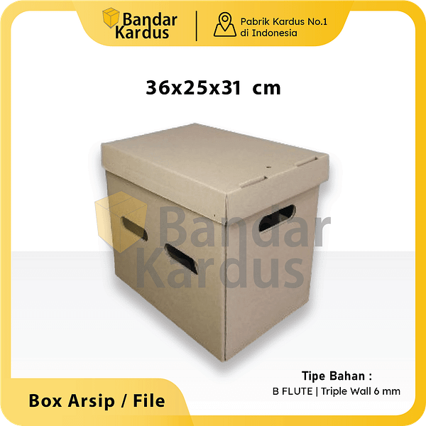 BAHAN KERAS KUAT KARDUS ARSIP UK.36X25X31CM BOX DUS KOTAK ARSIP PAJAK