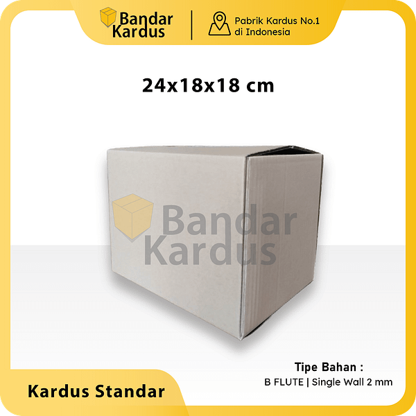 KARDUS | KARTON | DUS BOX POLOS 24x18x18CM | KARDUS PACKING I SINGLE WALL