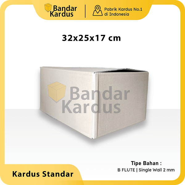 KARDUS BOX KARTON POLOS UK 32x25x17cm KARDUS PACKING