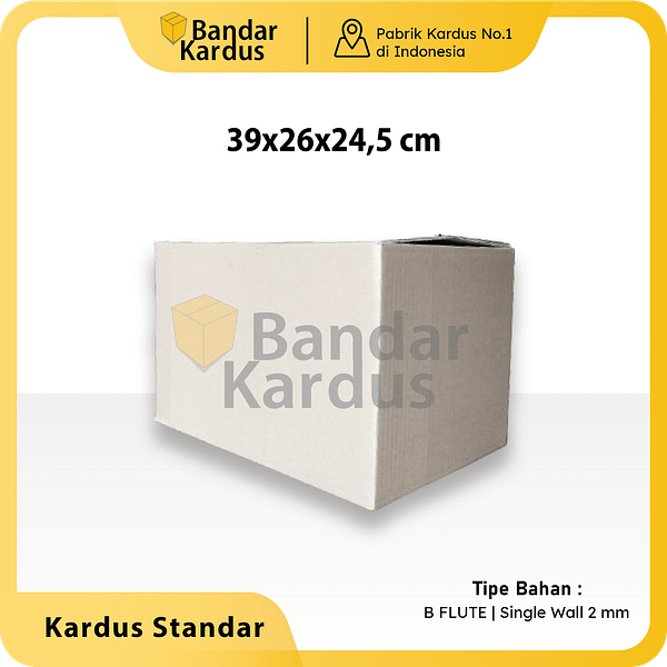 KARDUS BOX KARTON POLOS UK 39x26x24,5cm KARDUS PACKING