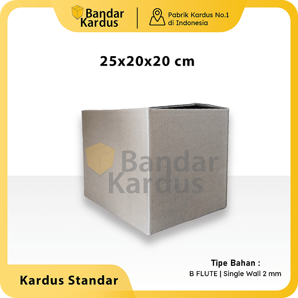 kardus packing polos uk. 25x20x20cm