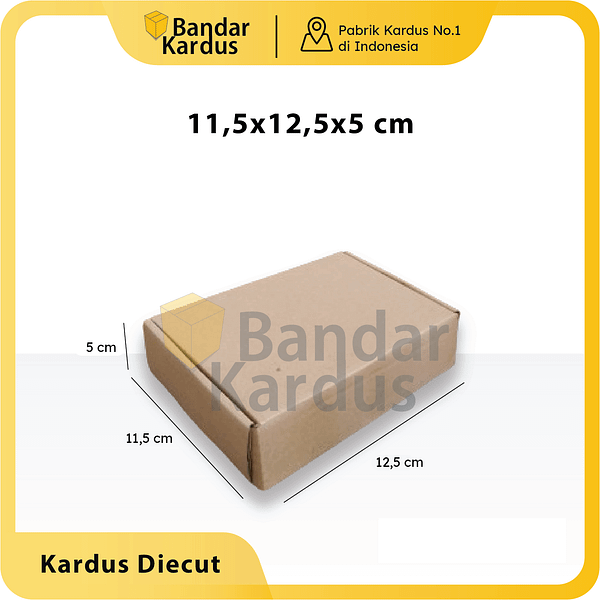 Dus Polos 11,5x12,5x5cm / Gift Box Coklat Die Cut Kraft Baju Kue [ECERAN]