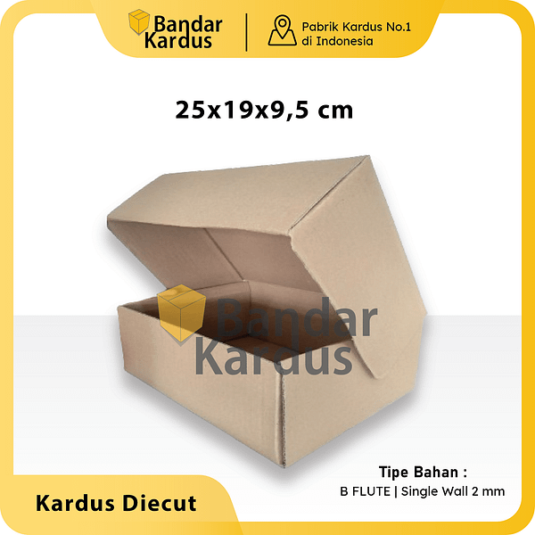 Dus Pizza Polos 25x19x9,5cm / Gift Box Coklat Die Cut Kraft Baju Kue [ECERAN]